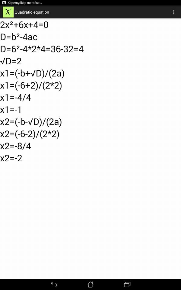 Quadratic equation